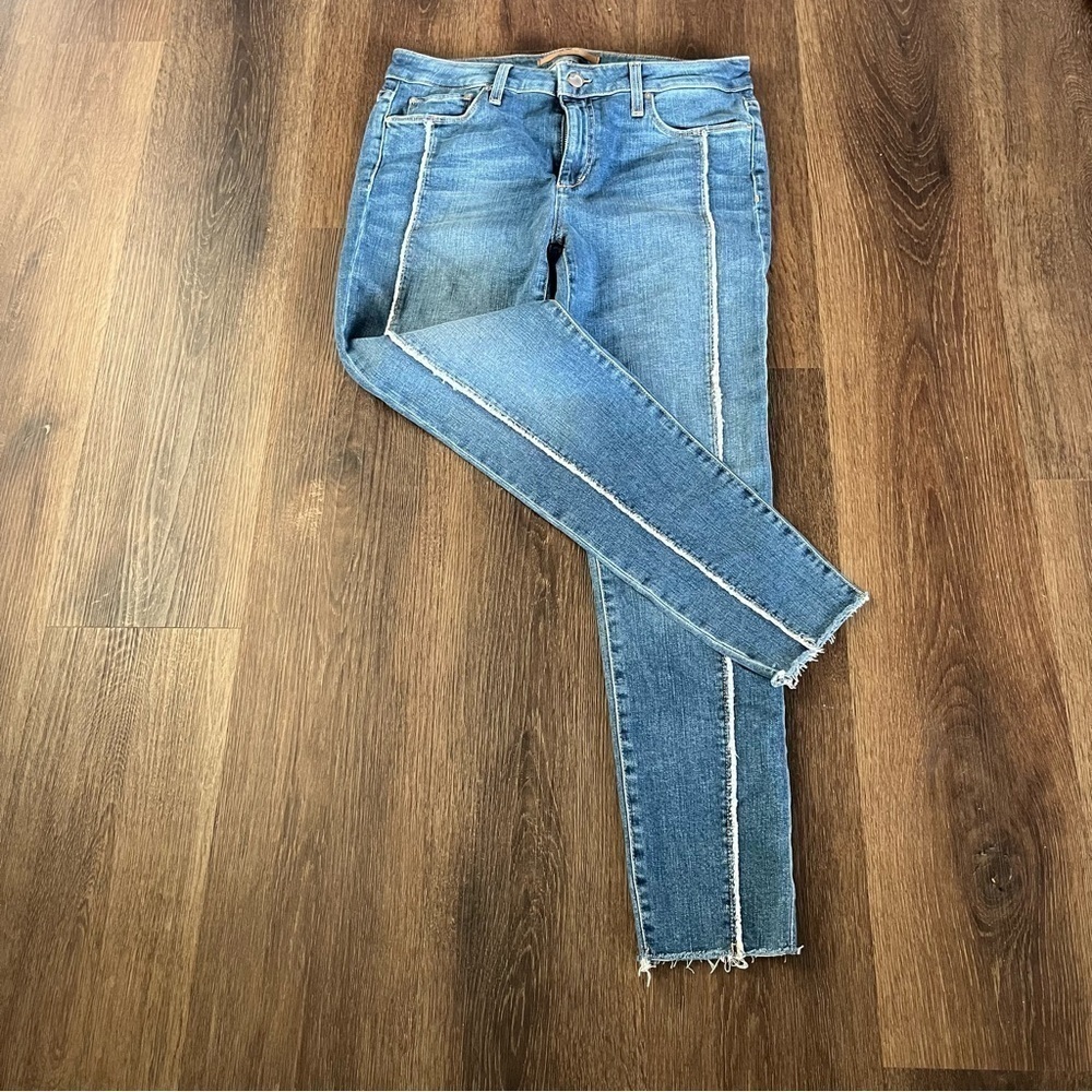 Joe’s Janeen Icon Mid Rise Skinny Ankle Fray Medium Blue Jeans Size 31 - Picture 3 of 12